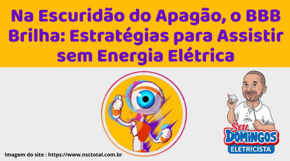Assistir BBB sem energia elétrica - SEU DOMINGOS ELETRICISTA