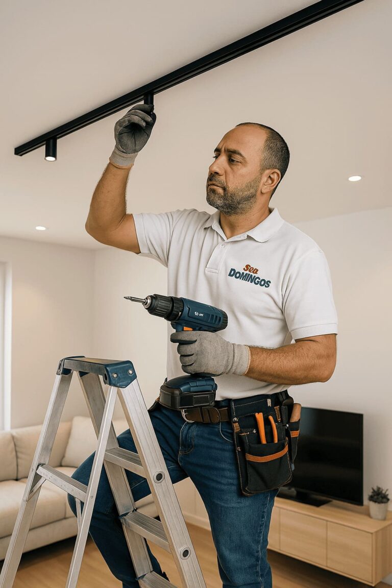 instalação de trilho eletrificado