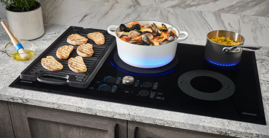 Cozinhando por fogão de indução