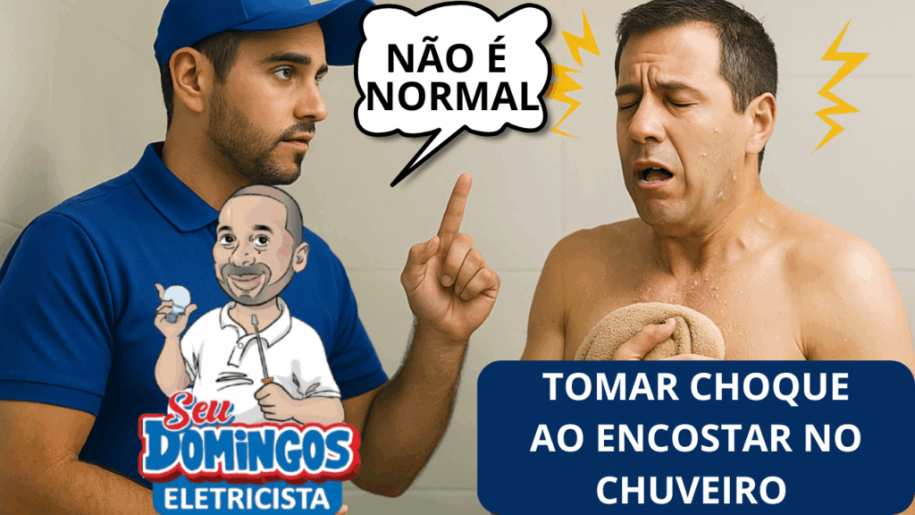 Tomando choque elétrico no chuveiro