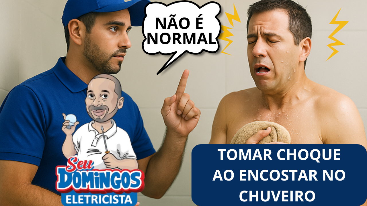 Tomando choque elétrico no chuveiro