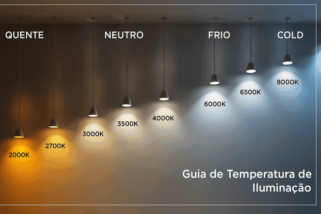 Cores e temperatura da luz
