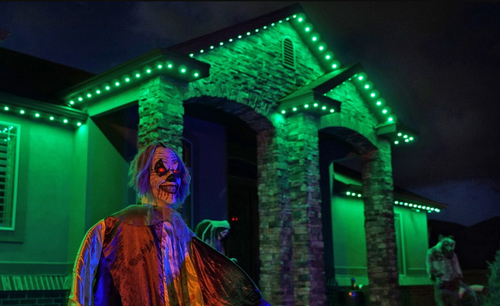 Iluminação externa de Halloween