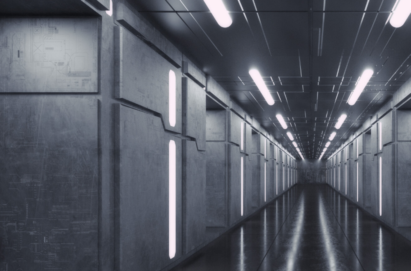 Iluminação no corredor