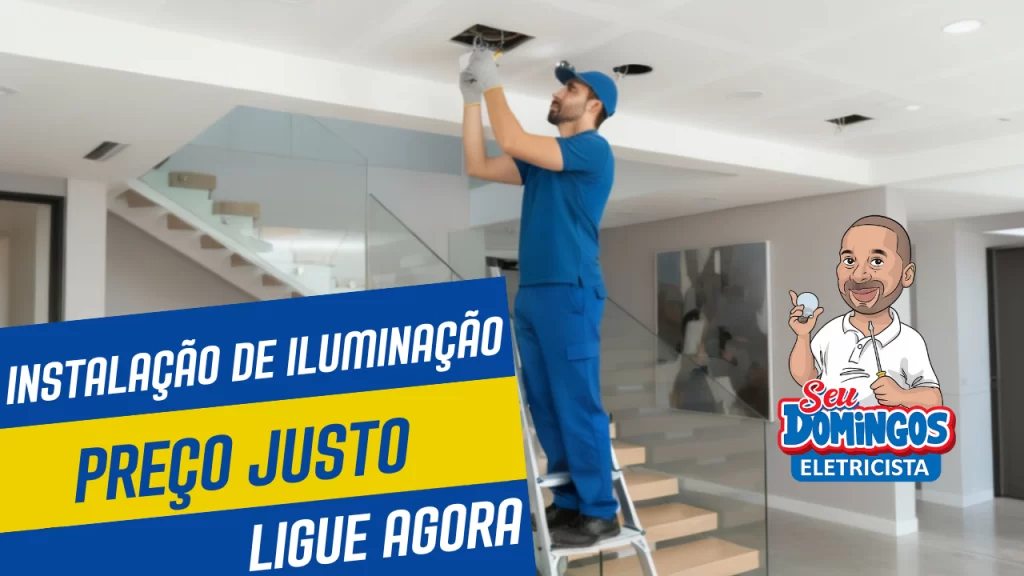 Instalação de iluminação em apartamento novo - Seu Domingos Eletricista