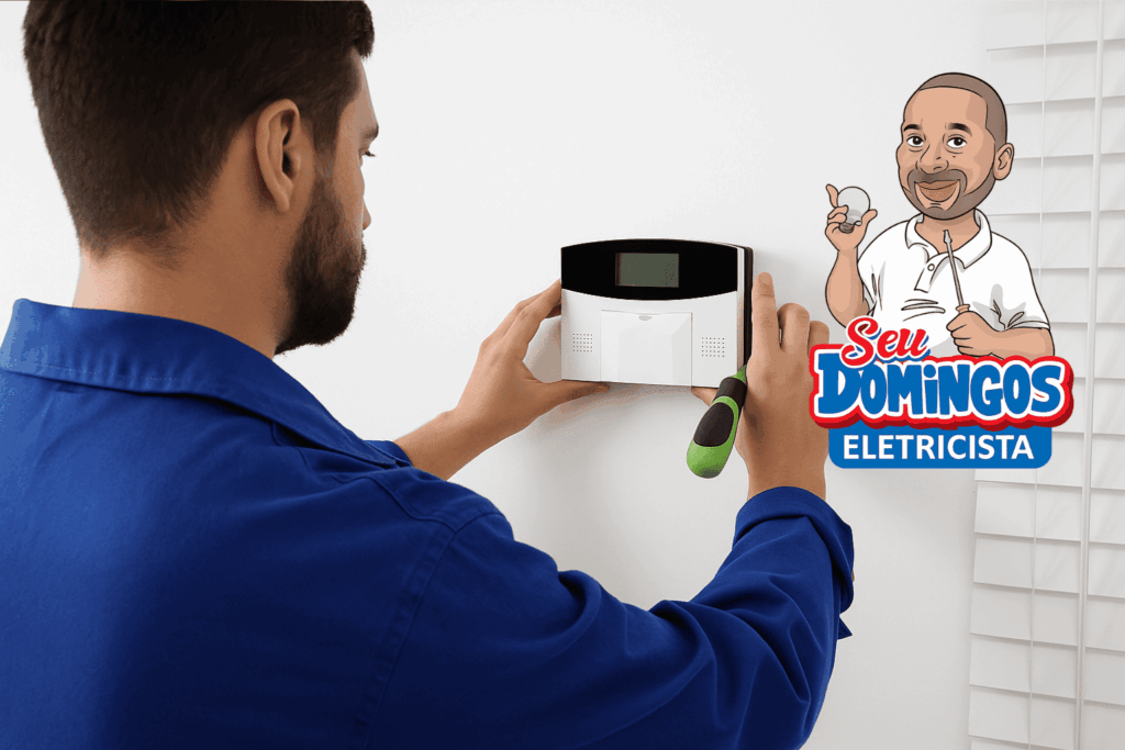 Instalando interfone - Seu Domingos Eletricista