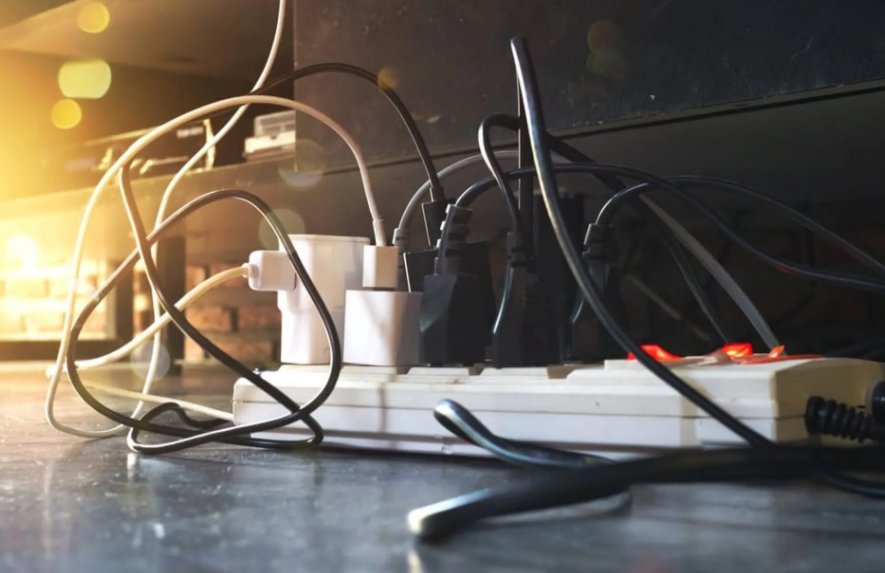 Tomadas e interruptores sobrecarregados