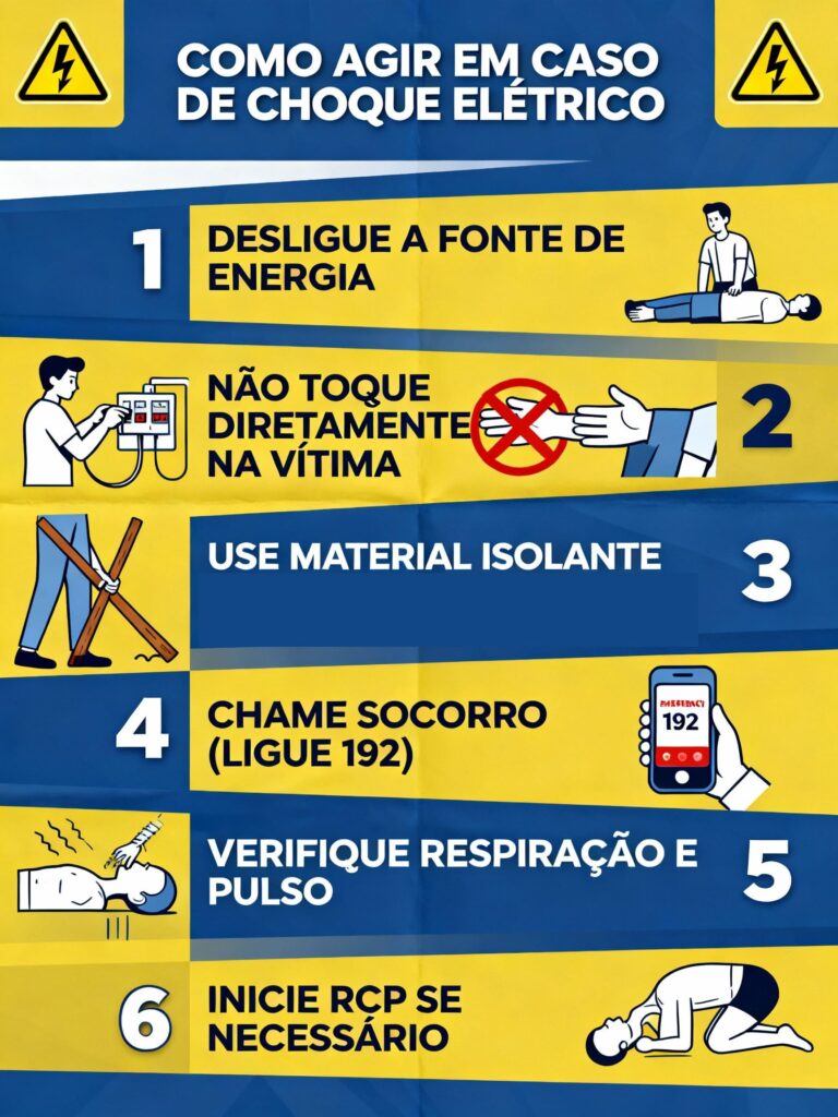 Como agir em caso de choque elétrico - Seu Domingos Eletricista