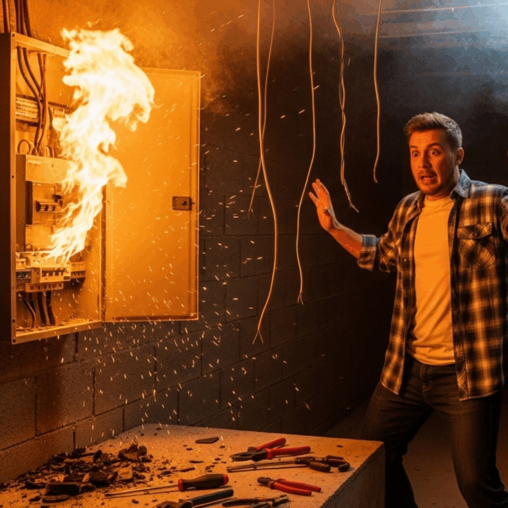 Curioso mexendo na parte eletrica