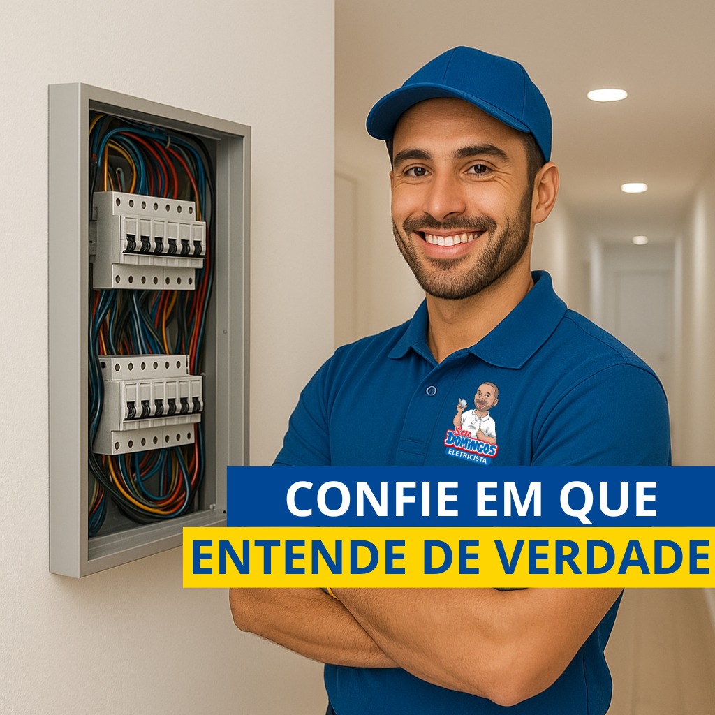 Eletricista residencial profissional é com Seu Domingos Eletricista