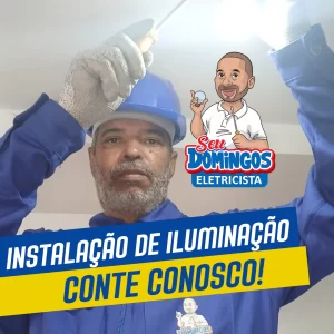 Instalação de iluminação - SEU DOMINGOS ELETRICISTA (NÃO AUTORIZADO REPRODUÇÃO, TODOS OS DIREITOS RESERVADOS)