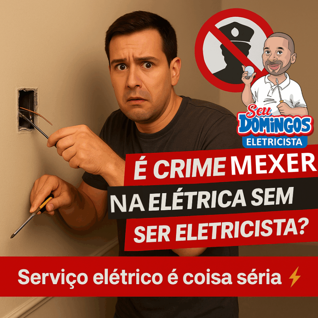 Mexer na rede elétrica é crime - SEU DOMINGOS ELETRICISTA