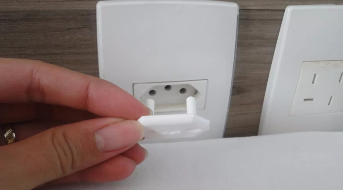 Protetores de tomadas para crianças