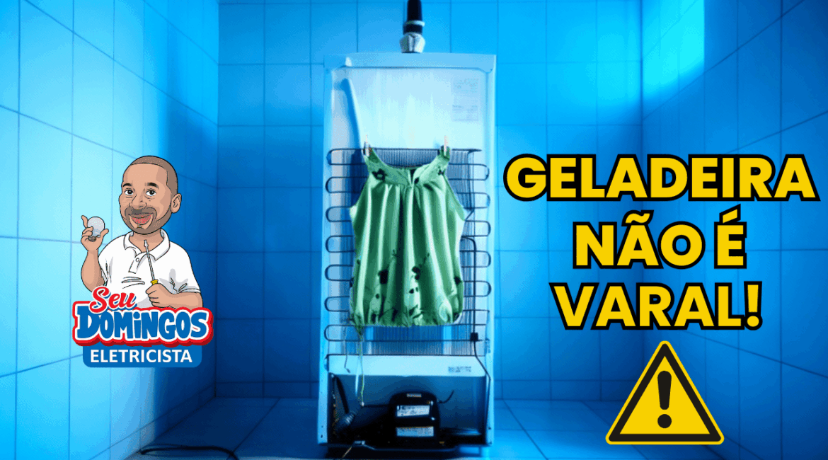 Secar roupa atrás da geladeira - SEU DOMINGOS ELETRICISTA