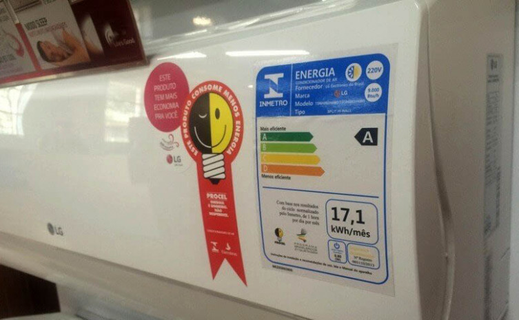 Selo de Eficiência Energética em aparelho de ar-condicionado