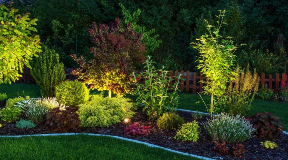 iluminação de jardim