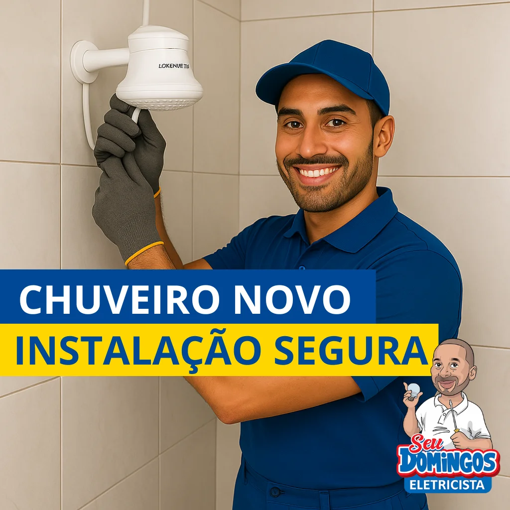 Chuveiro elétrico instalado do jeito certo - SEU DOMINGOS ELETRICISTA