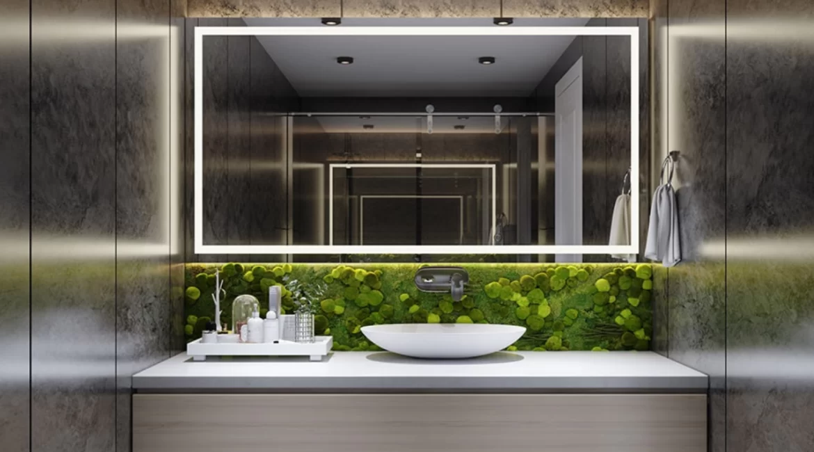 Iluminação focada em banheiros