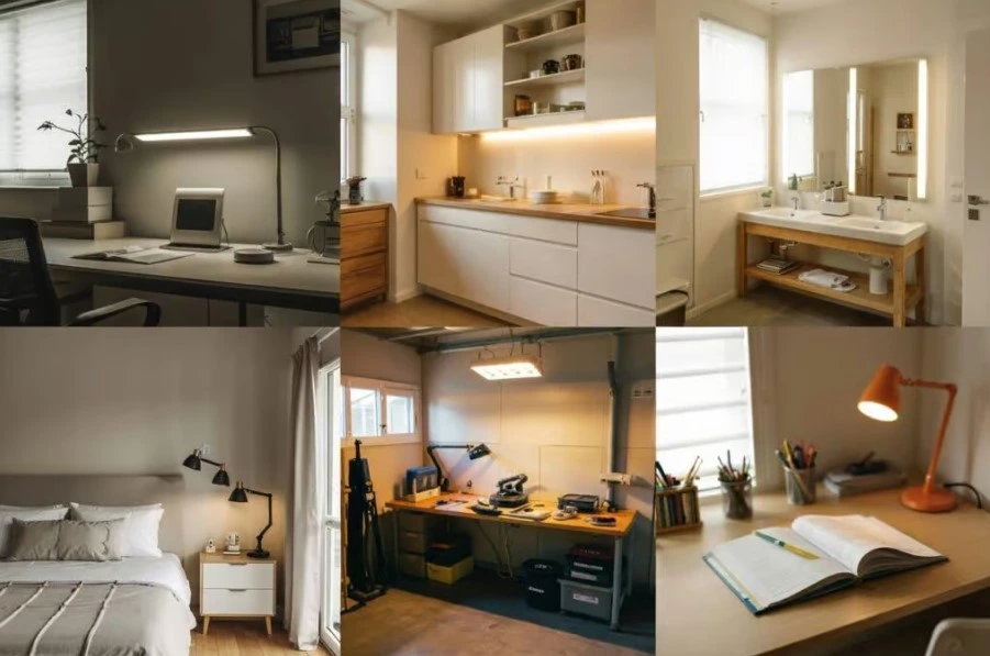 Onde usar a iluminação de tarefas em sua casa