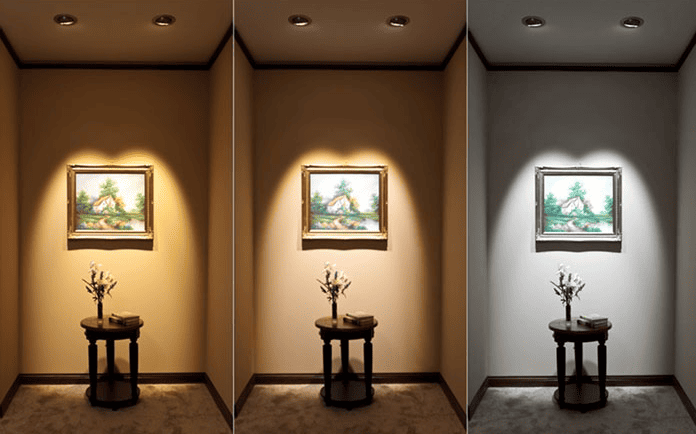 Comparação entre iluminação quente e iluminação fria em ambientes internos