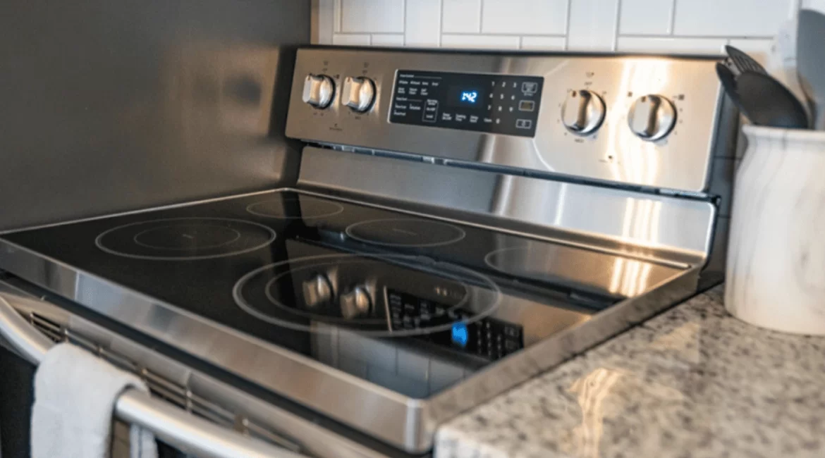 Fogão elétrico ilustrando consumo de energia