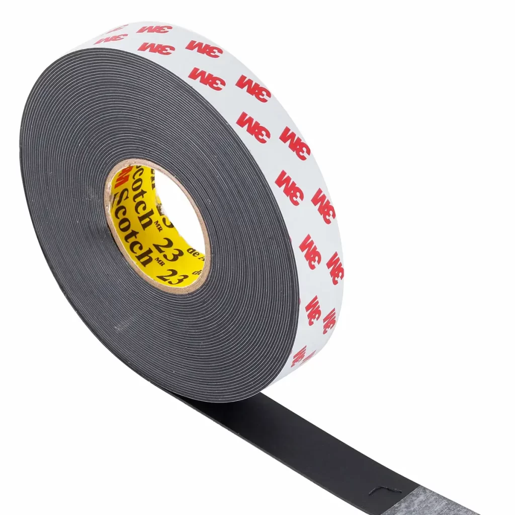 Fita de autofusão de silicone 3M aplicada em conexão elétrica profissional