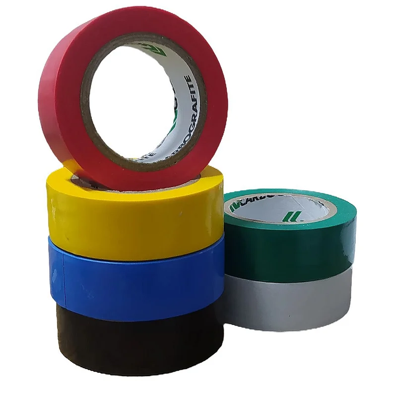 Fita de autofusão elétrica colorida utilizada para identificação de fases elétricas