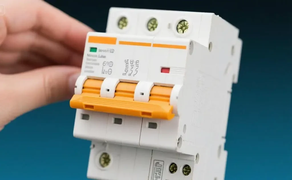 Disjuntores instalados em quadro elétrico representando sua vida útil