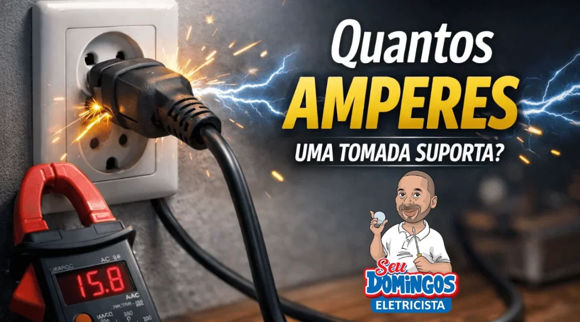 Medindo a amperagem de uma tomada com multímetro