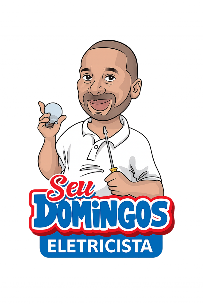 Logo Seu Domingos Eletricista Oficial em fundo transparente