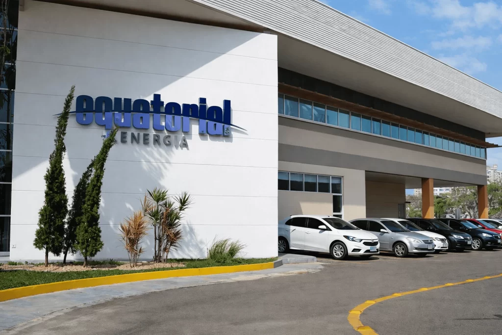 Fachada da sede da Equatorial Maranhão em São Luís, prédio corporativo da distribuidora de energia elétrica.