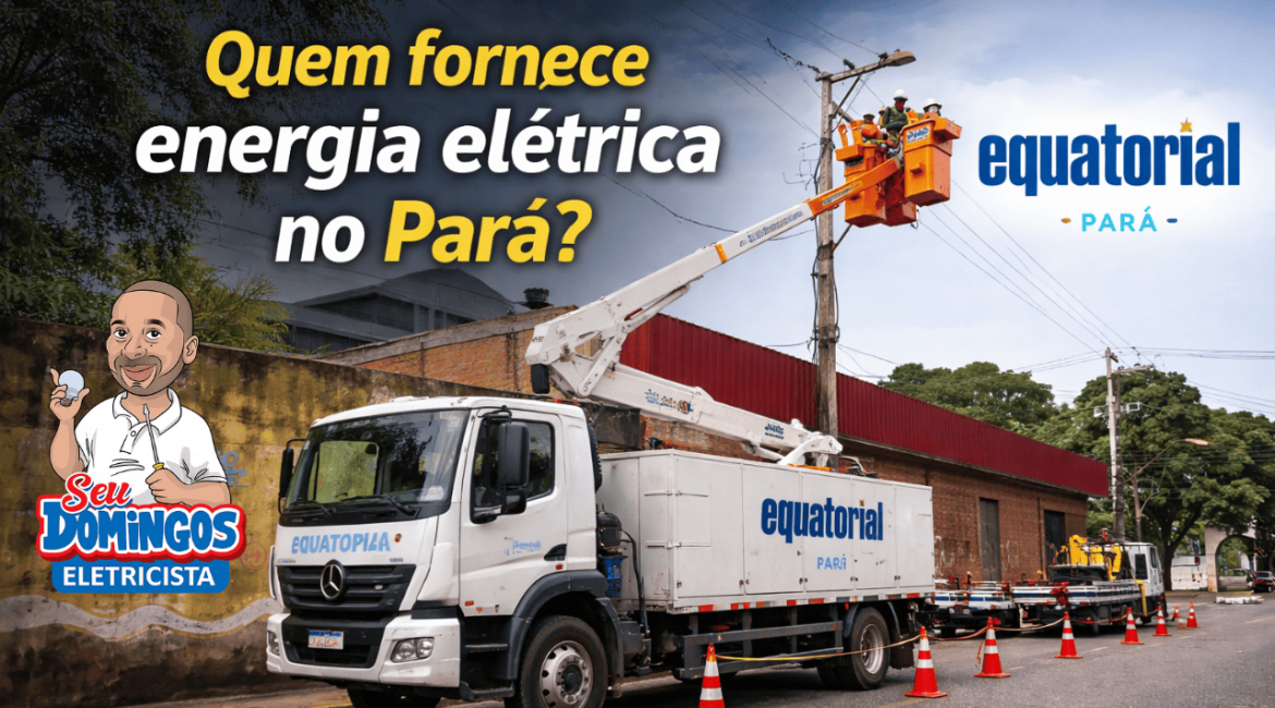 Equipe da Equatorial Pará trabalhando na manutenção de linhas de energia elétrica no estado.
