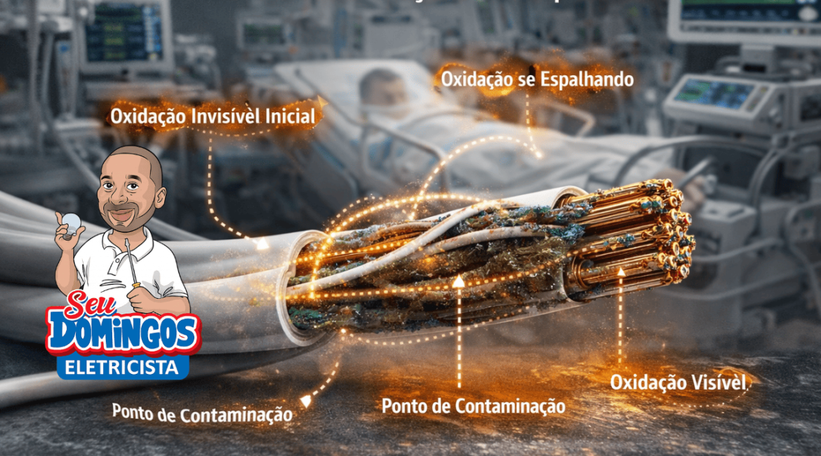 Oxidação em fios elétricos utilizados em equipamentos de UTI