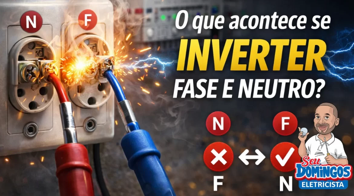 Inversão de fase e neutro em instalação elétrica residencial