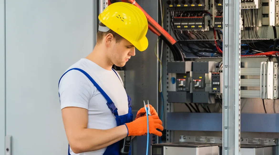 Cliente contratando eletricista profissional