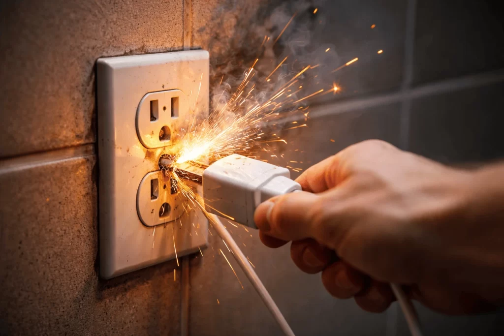 Curto-circuito pode gerar explosões e risco de incêndio