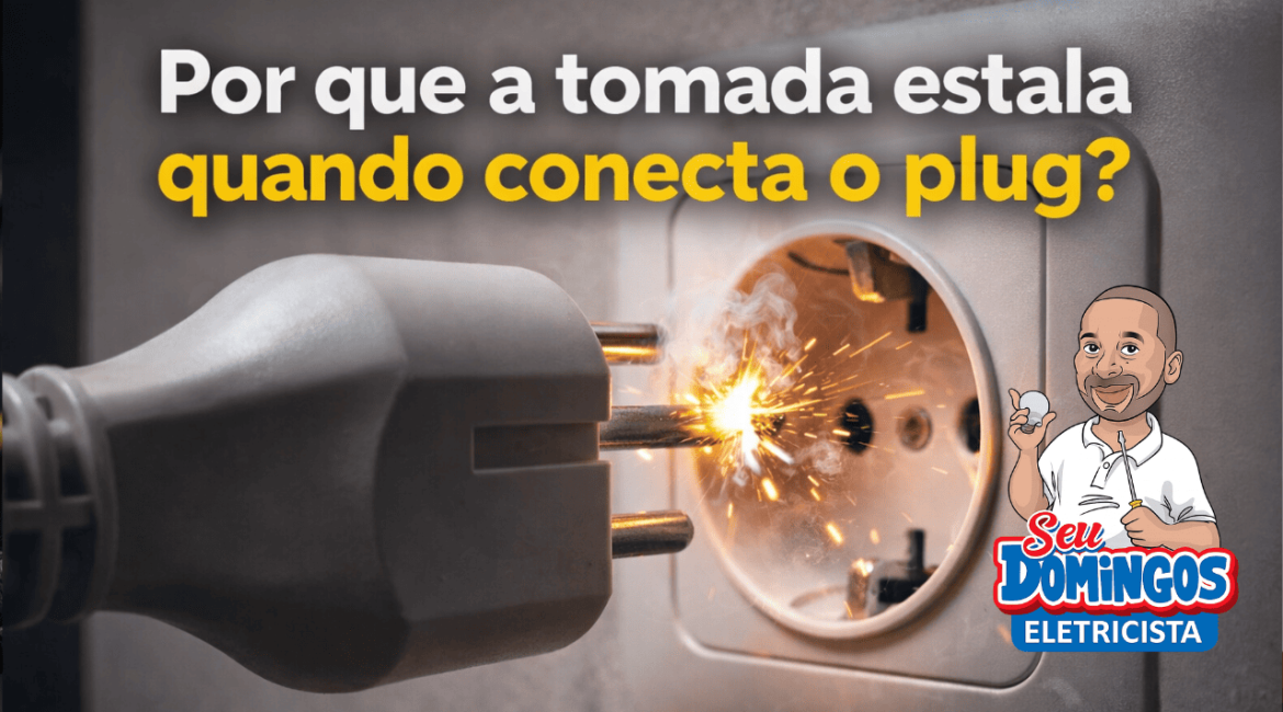 Faíscas surgindo em conexão elétrica com mau contato