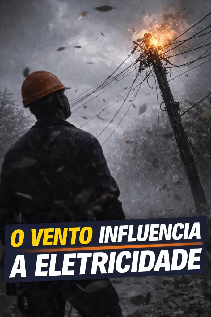 Impacto da tempestade na infraestrutura elétrica com danos na rede