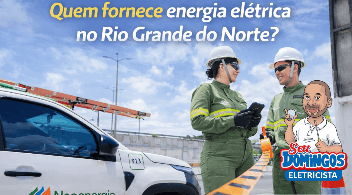 Trabalhadores da Neoenergia Cosern realizando manutenção na rede elétrica