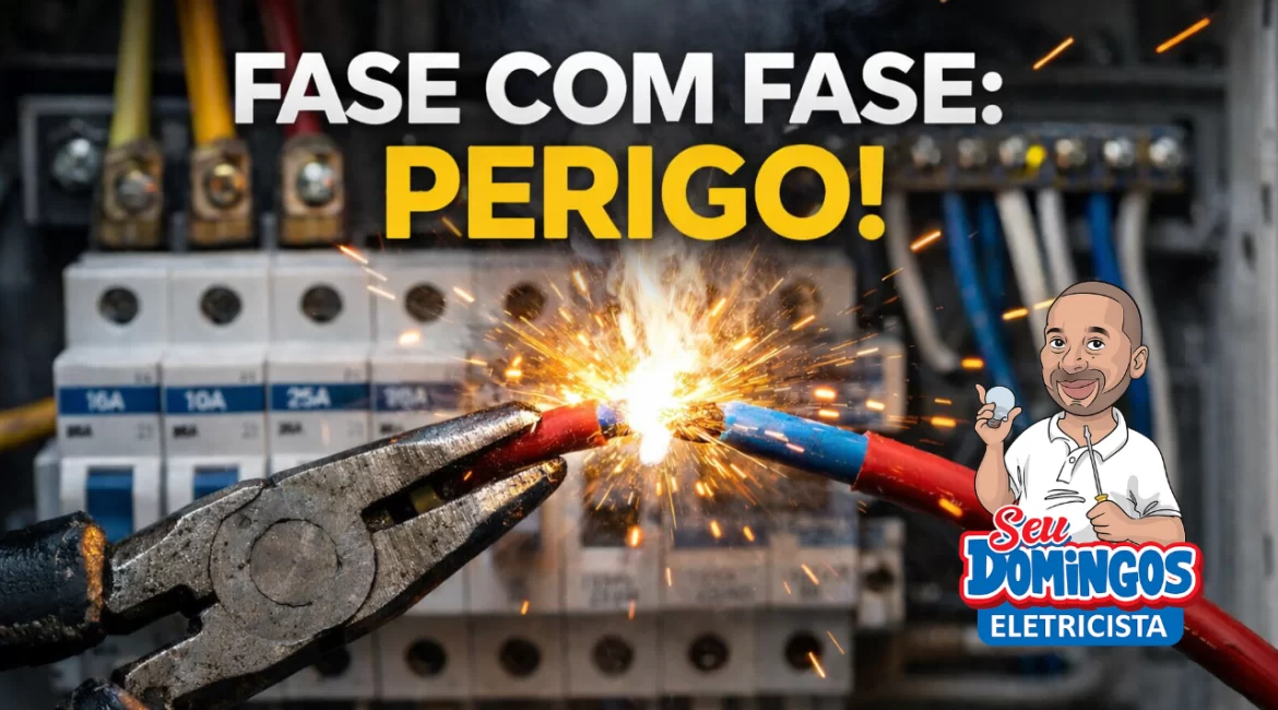 Ligação de fase com fase em instalação elétrica