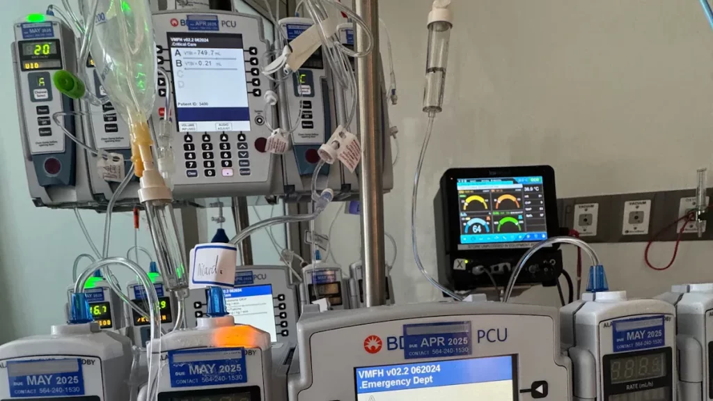 Sistema de alimentação elétrica hospitalar com equipamentos de backup