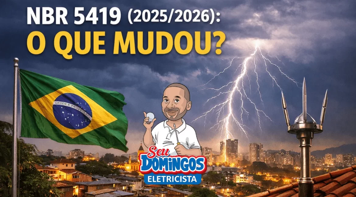 Tempestade com raios e atualização da NBR 5419 sobre proteção contra descargas