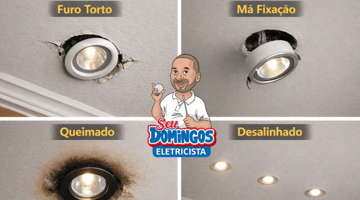 Erros comuns ao instalar spots de iluminação no teto
