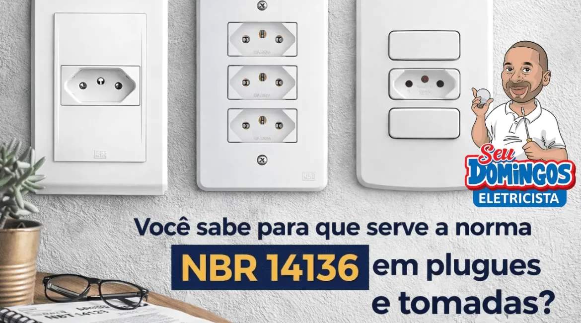 Tomada padrão brasileiro conforme norma NBR 14136