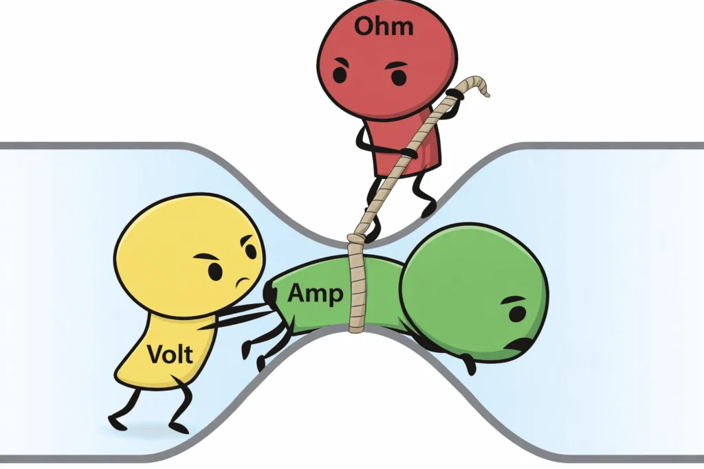 Explicação de Volt, Ampère e Ohm