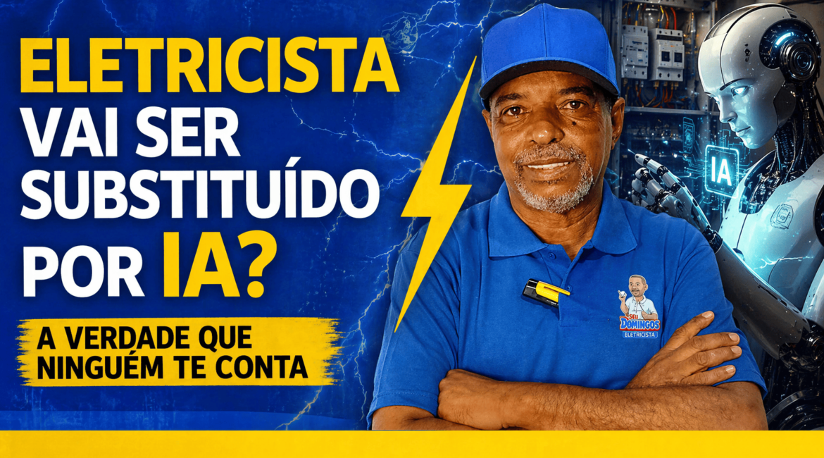 Tecnologia e eletricista trabalhando juntos em ambiente moderno