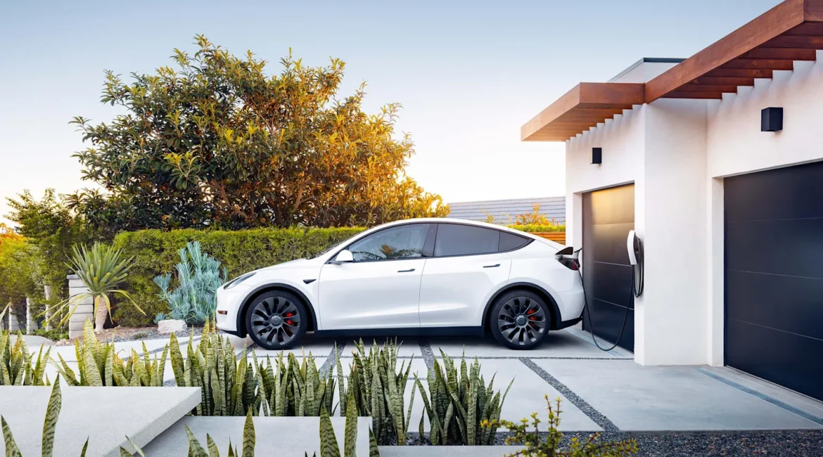 Instalação de estação de carregamento Tesla residencial