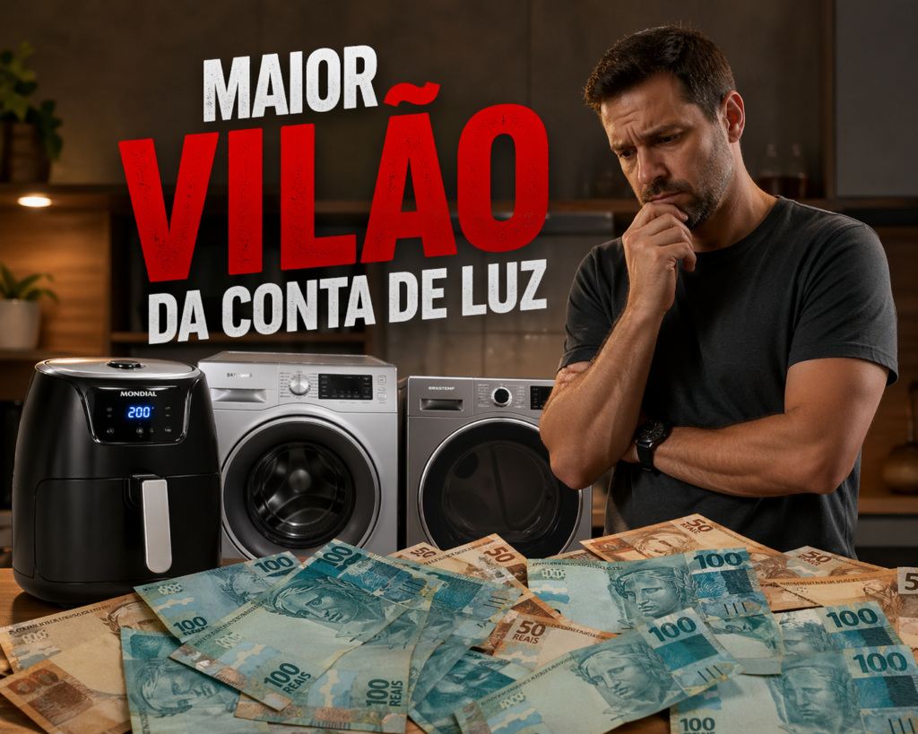 Consumo elevado de energia em residência com vários aparelhos ligados