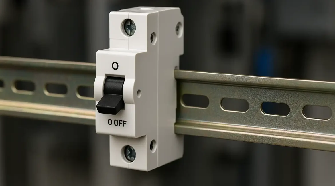 Padrão DIN aplicado em componentes elétricos