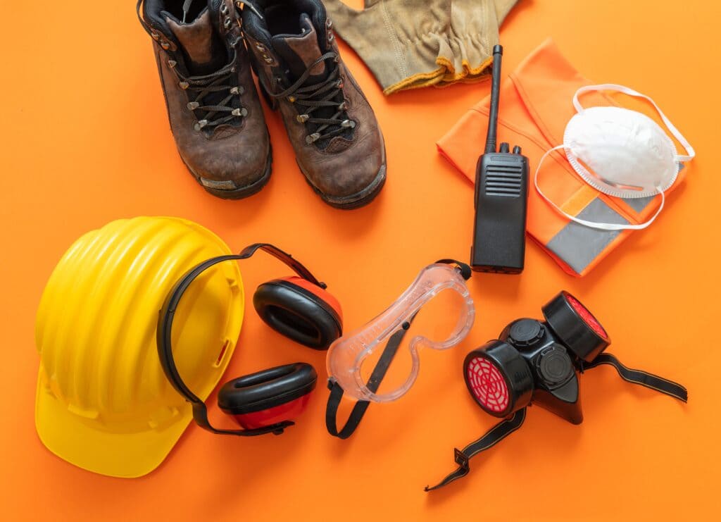 Profissional da elétrica utilizando equipamentos de proteção durante serviço